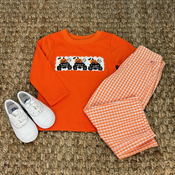 Smocked Halloween Truck shirt