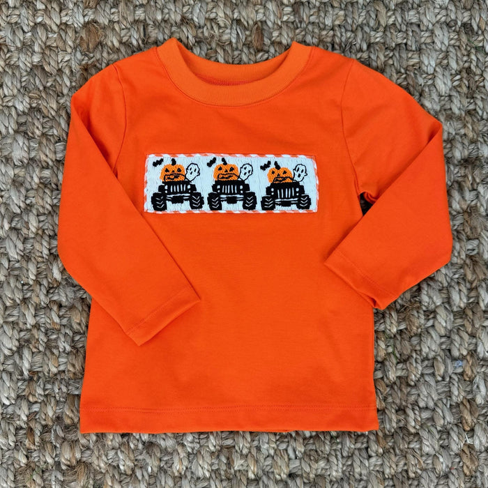Smocked Halloween Truck shirt