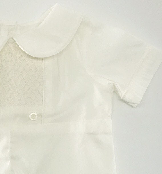 Smocked Ivory Heirloom Shortall