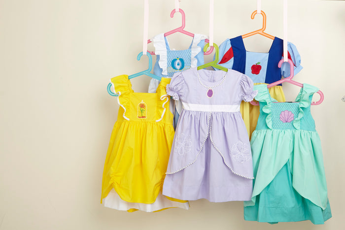 Smocked Mermaid Princess Flutter Sleeve Dress - inspired by Ariel