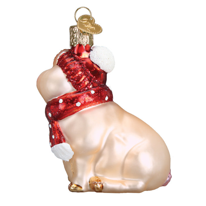 Snowy Pig Ornament