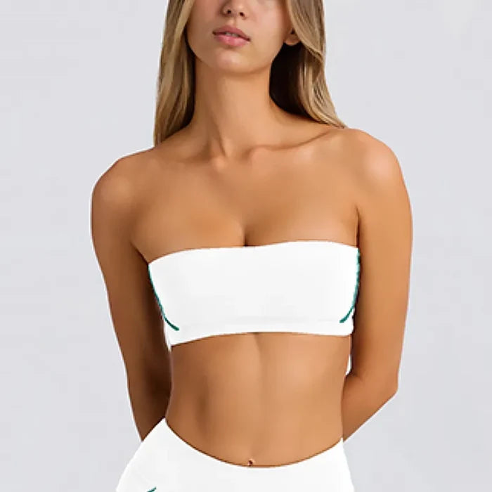 SPARK Contrast Color Tube Bra and Leggings Fitness Set QY4031