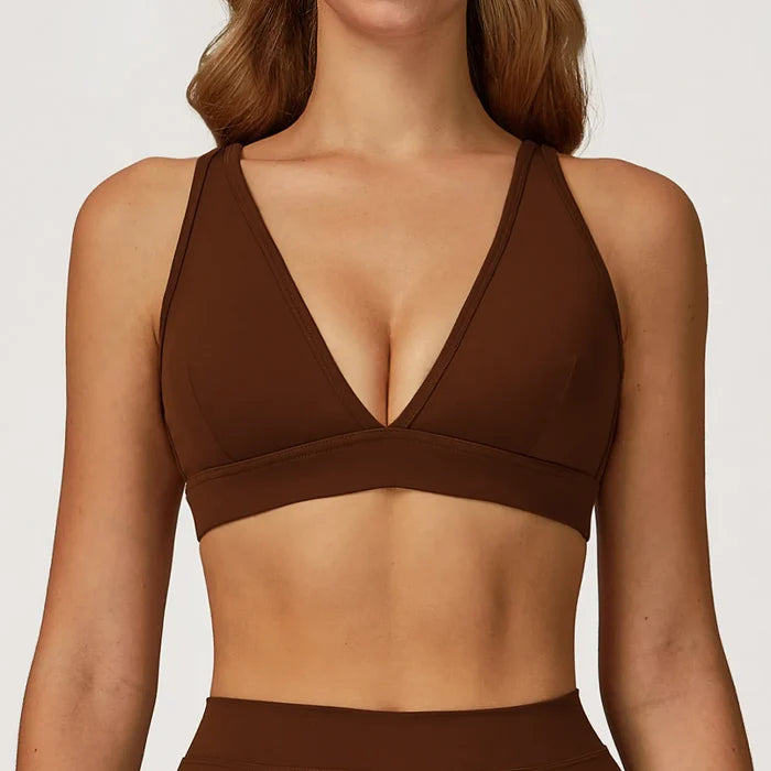 SPARK Deep V Shaped Quick-drying Yoga Fitness Bra ZC4507