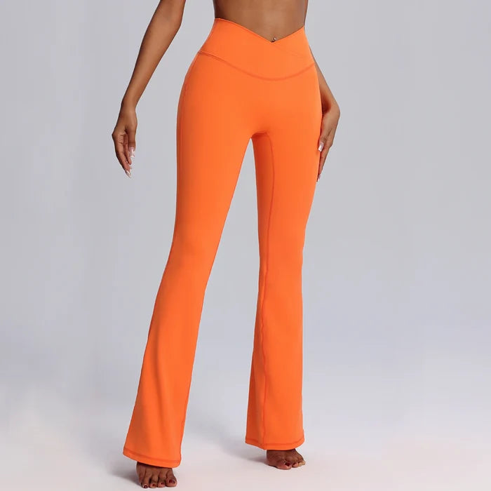 SPARK New Cross Waist Yoga Fitness Flared Pants FYD223