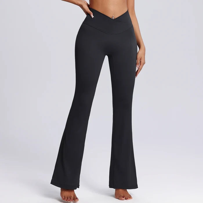 SPARK New Cross Waist Yoga Fitness Flared Pants FYD223