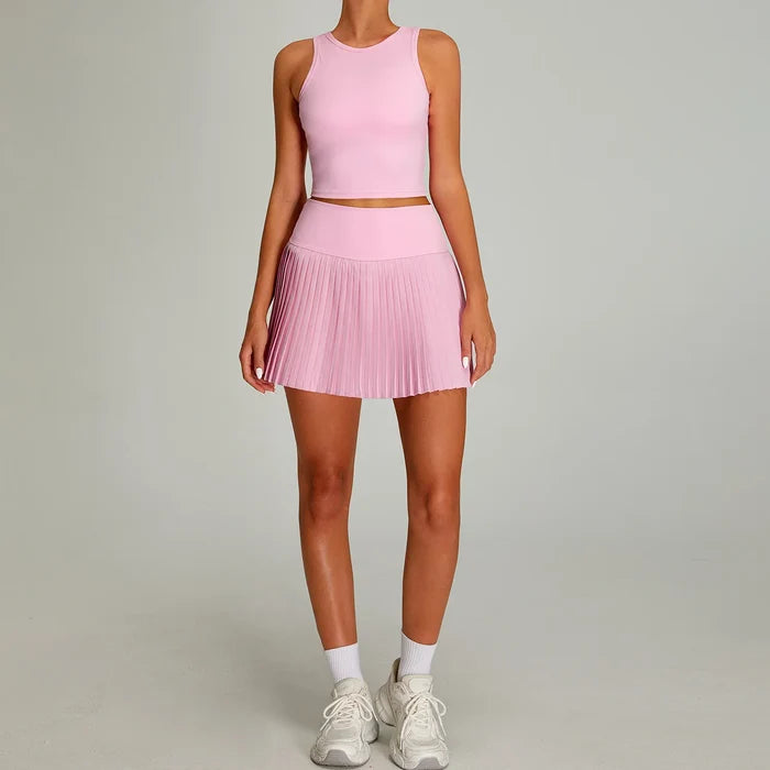 SPARK New Pleated Tennis Skirt Set For Women YJ0240