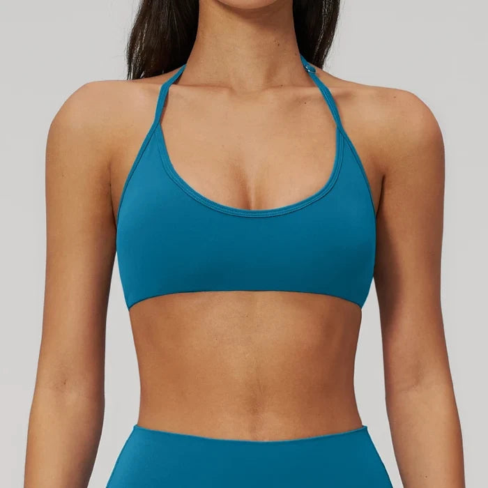 SPARK Women's Buttery-Soft U-shaped Halter Yoga Fitness Bra ZC2551