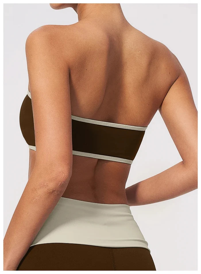SPARK Women's Color-block Yoga Tube Top ZC2570