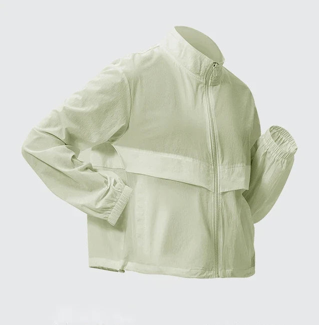 SPARK Women's Loose-Fit Outdoor Windbreaker Casual Yoga Jacket YEL22617