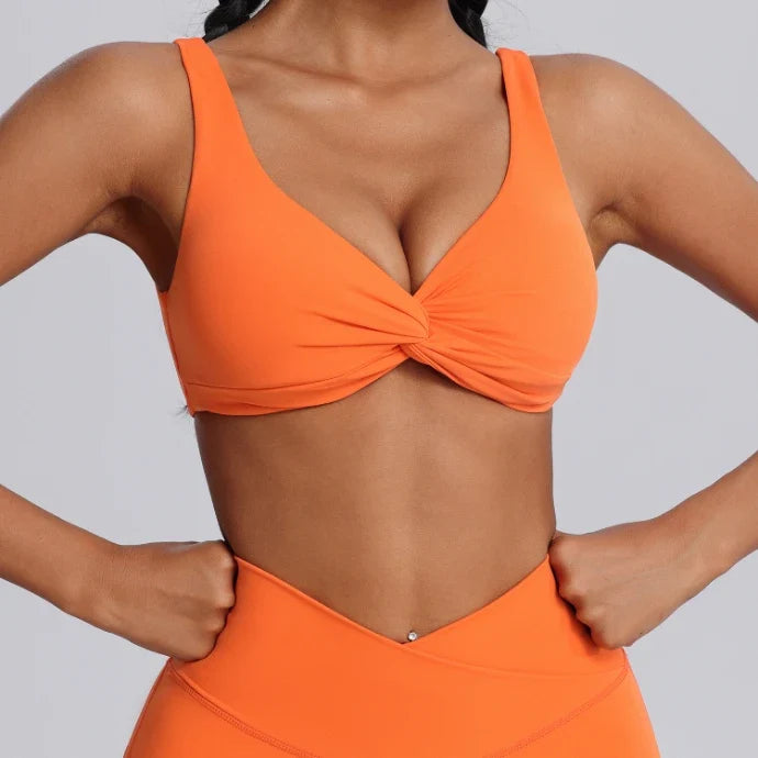 SPARK Women's Sexy Twisted Shockproof Yoga Bra FYD224