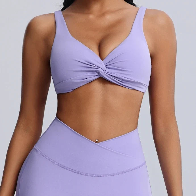 SPARK Women's Sexy Twisted Shockproof Yoga Bra FYD224