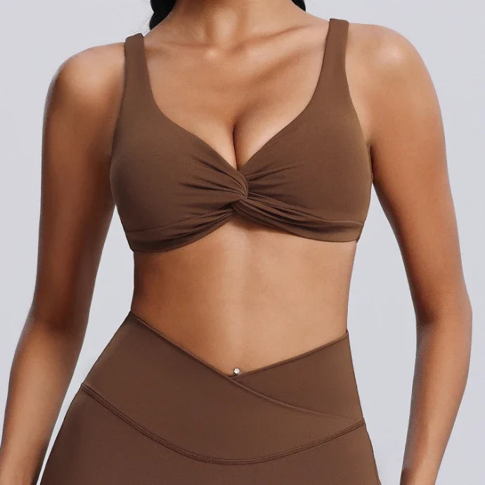 SPARK Women's Sexy Twisted Shockproof Yoga Bra FYD224