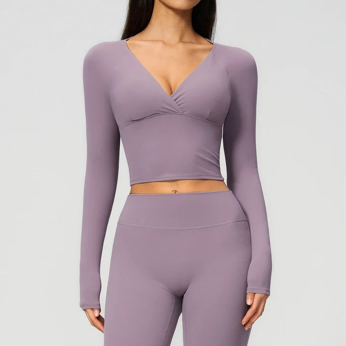 SPARK Women's Slim-Fit Long-Sleeve Yoga Top ZC4208