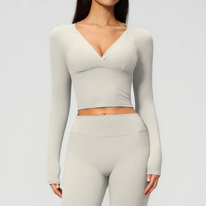 SPARK Women's Slim-Fit Long-Sleeve Yoga Top ZC4208