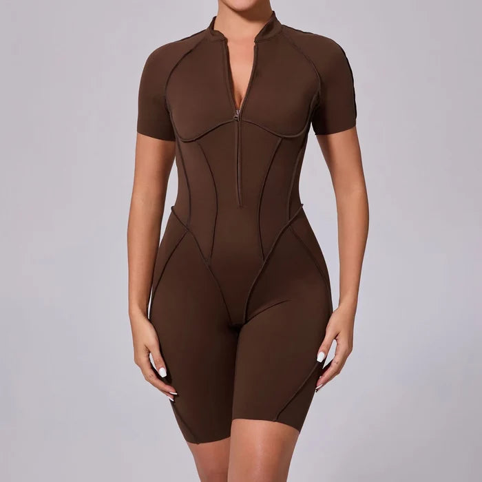 SPARK Workout Backless Jumpsuit with Zipper TF0113