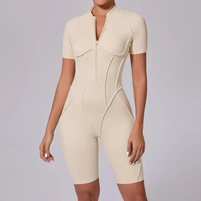 SPARK Workout Backless Jumpsuit with Zipper TF0113