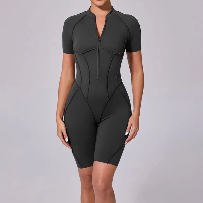 SPARK Workout Backless Jumpsuit with Zipper TF0113
