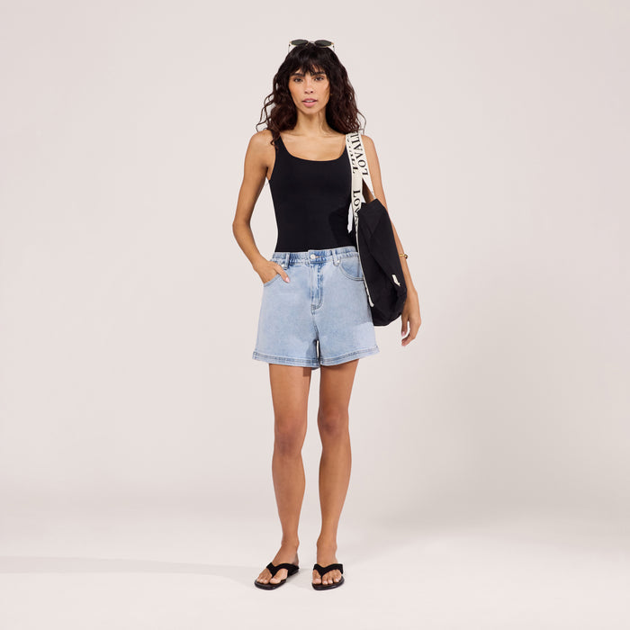 Stretch Denim Shorts - Light Bleach