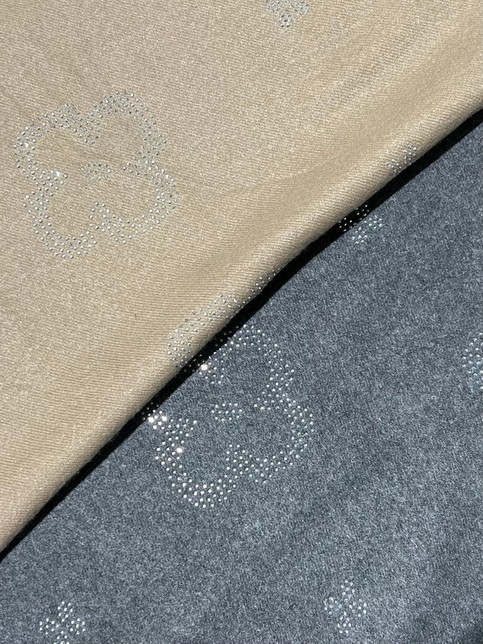 Studded Clover Flower Detail Scarf (2 Colours)