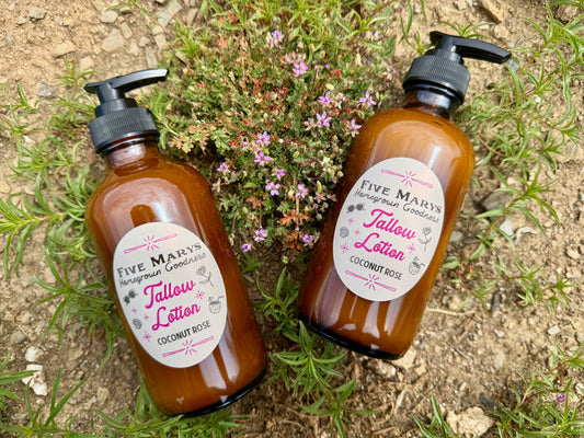 Summer Tallow Lotion : Coconut Rose *limited edition!