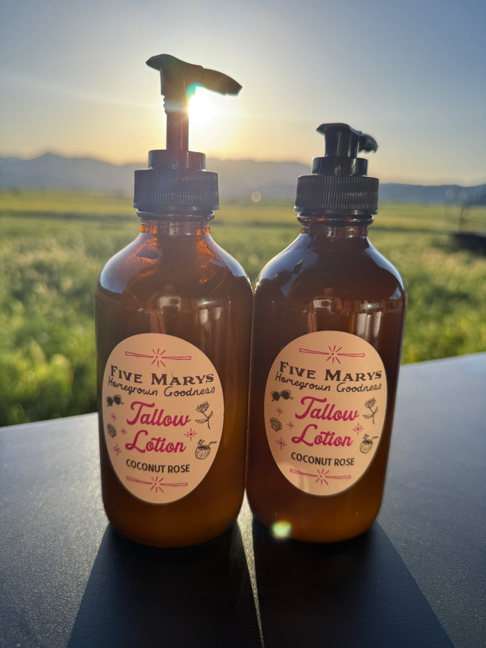 Summer Tallow Lotion : Coconut Rose *limited edition!