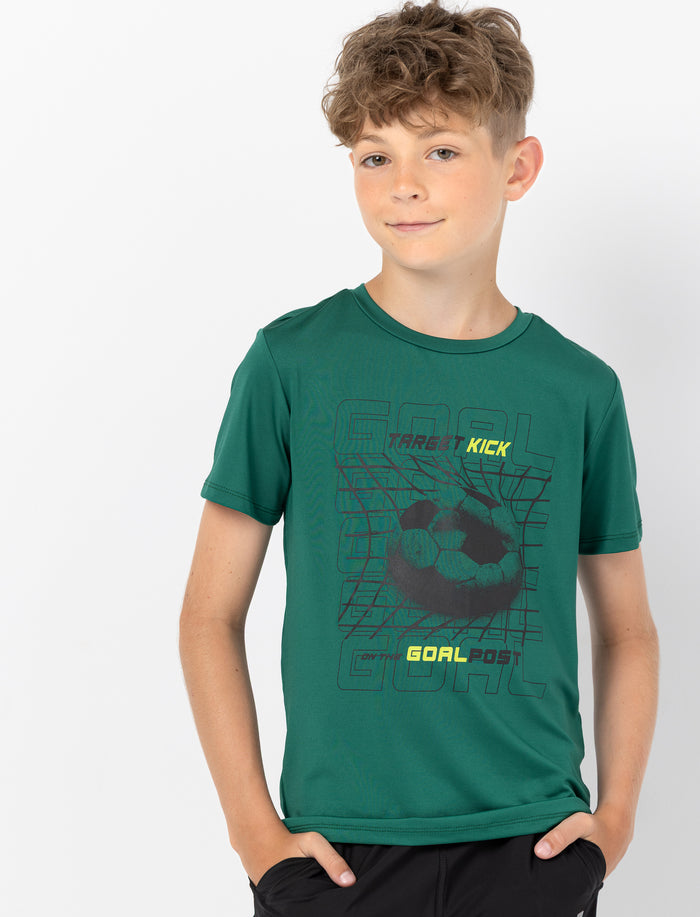 T-shirt de sport imprimé à col rond pour ado garçon