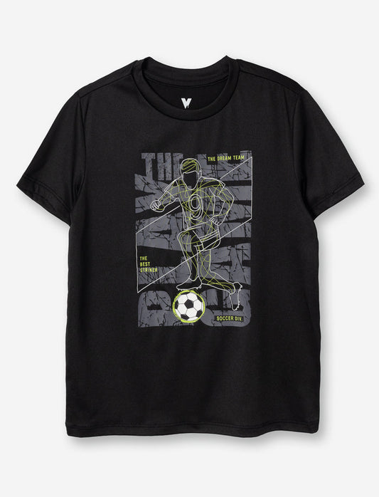 T-shirt de sport imprimé à manches courtes pour petit garçon
