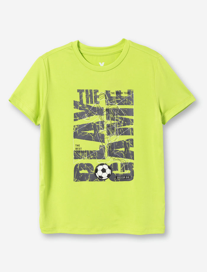 T-shirt de sport imprimé à manches courtes pour petit garçon