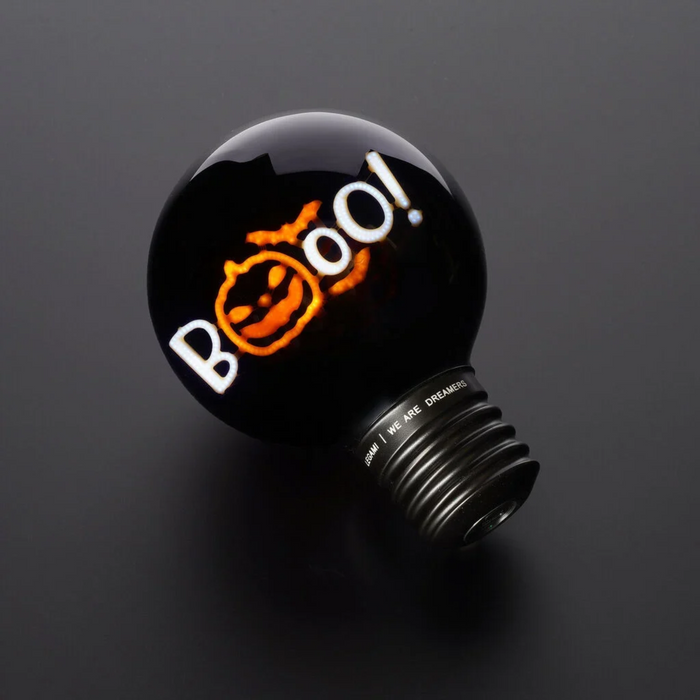 Table Lamp - Light Bulb Shaped - Pumpkin - Booo!