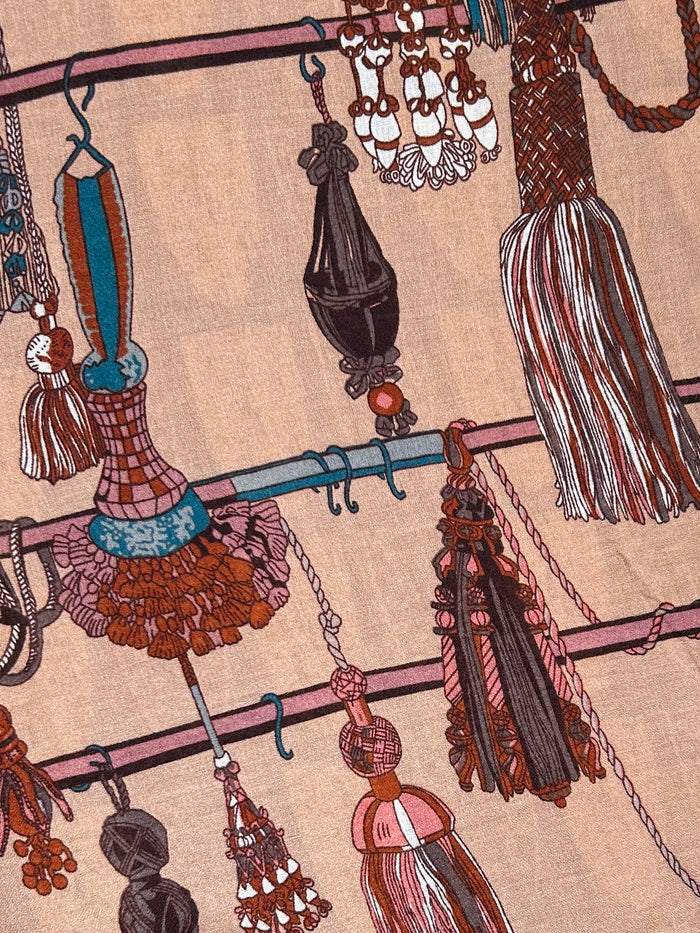 Tassel Printed Scarf ( 2 Colours )