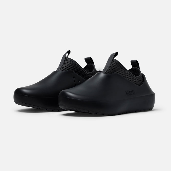 MISE All Day 2 black kitchen shoes there quarter front view