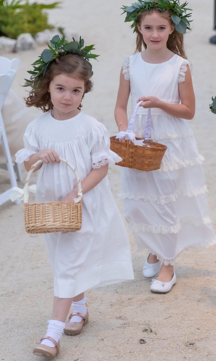 Tiered Ivory & lace Heirloom Dress