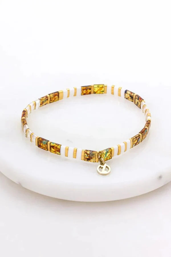 Tile Bracelet - Tortoiseshell / Gold