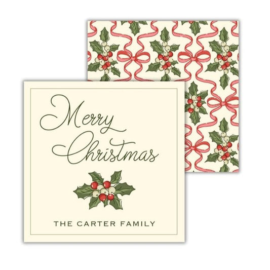 Timeless Tidings Crimson Holly Gift Tag