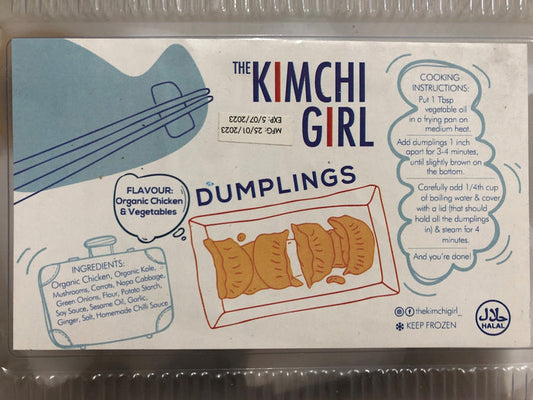 TKG Organic Chicken Vegetables Dumplings - TAYYIB - The Kimchi Girl - Lahore