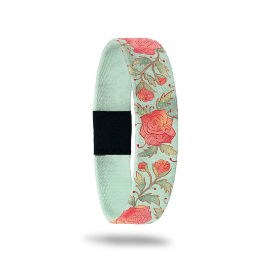 Outside Design of Today I Will Not Worry: light green design with watercolor roses overlaying