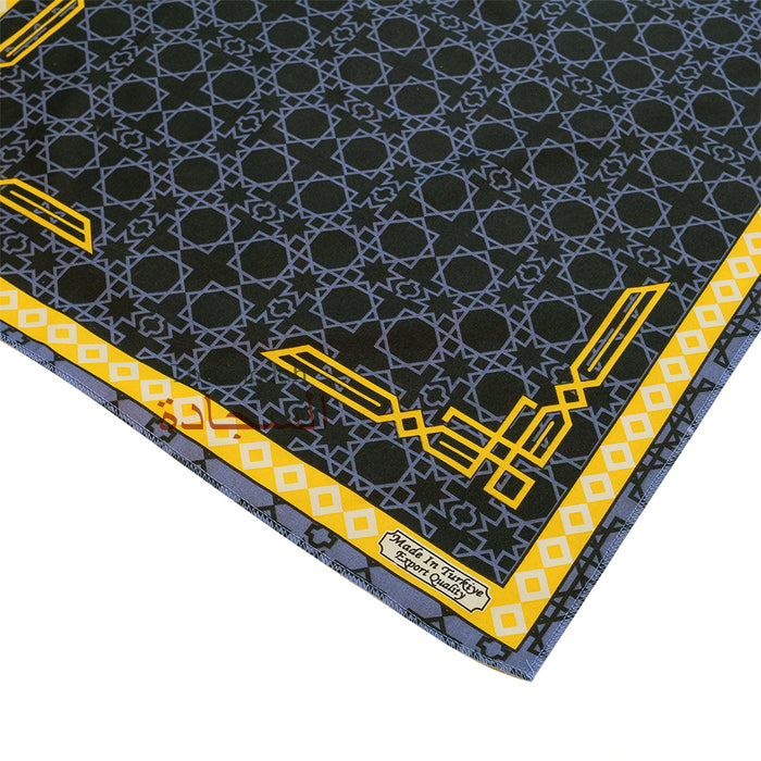 Travel Prayer Rug - Thin 24x40-in Crescent Mosque Sajadah Design Prayer Rug