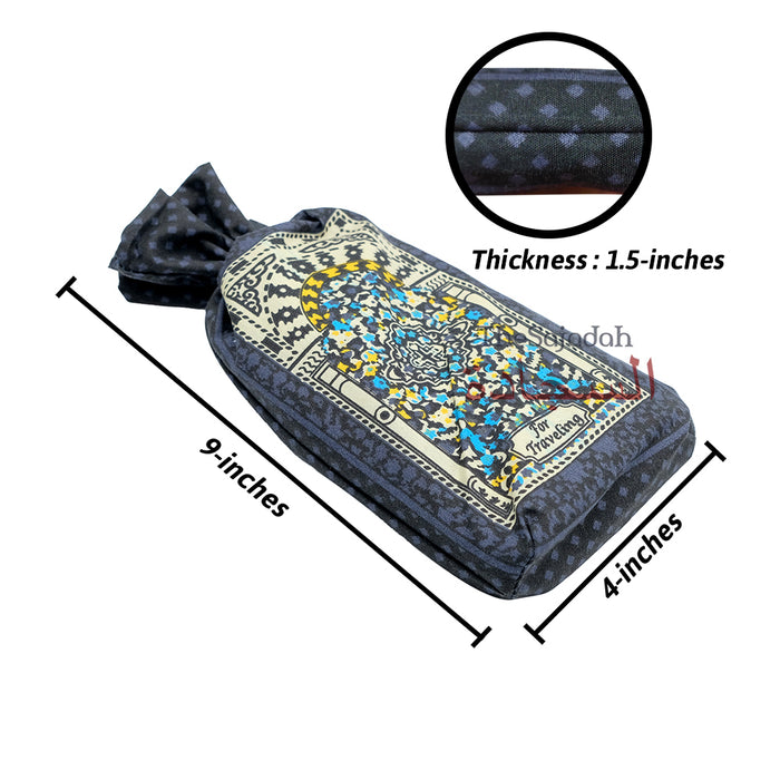 Travel Prayer Rug - Thin 24x40-in "Madina" Flower Design Sajadah Prayer Rug