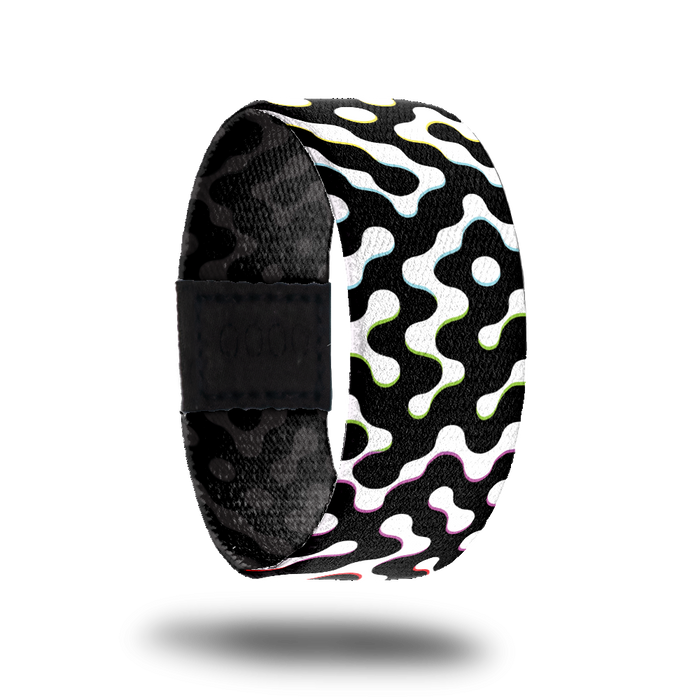 Outside design for Tune In To Truth. Black and white patterned design