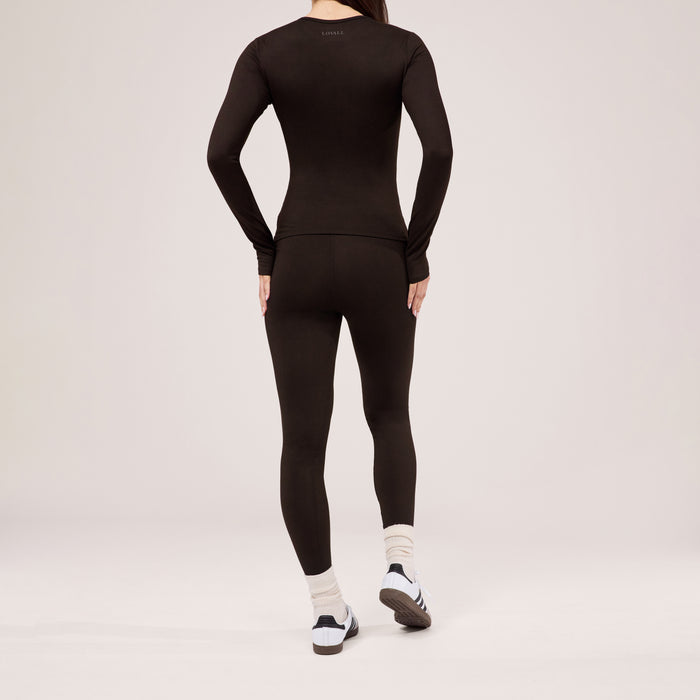 Ultimate Everyday Long Sleeve Top - Black Coffee