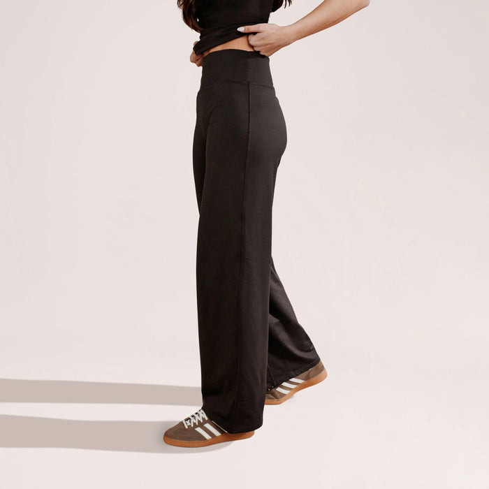 Ultimate Everyday Wide leg Trouser- Black Coffee