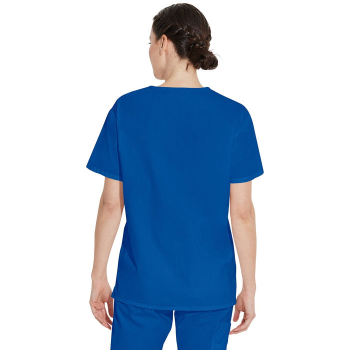 Unisex EDS Signature Tuckable V-Neck Scrub Top - Royal - 2