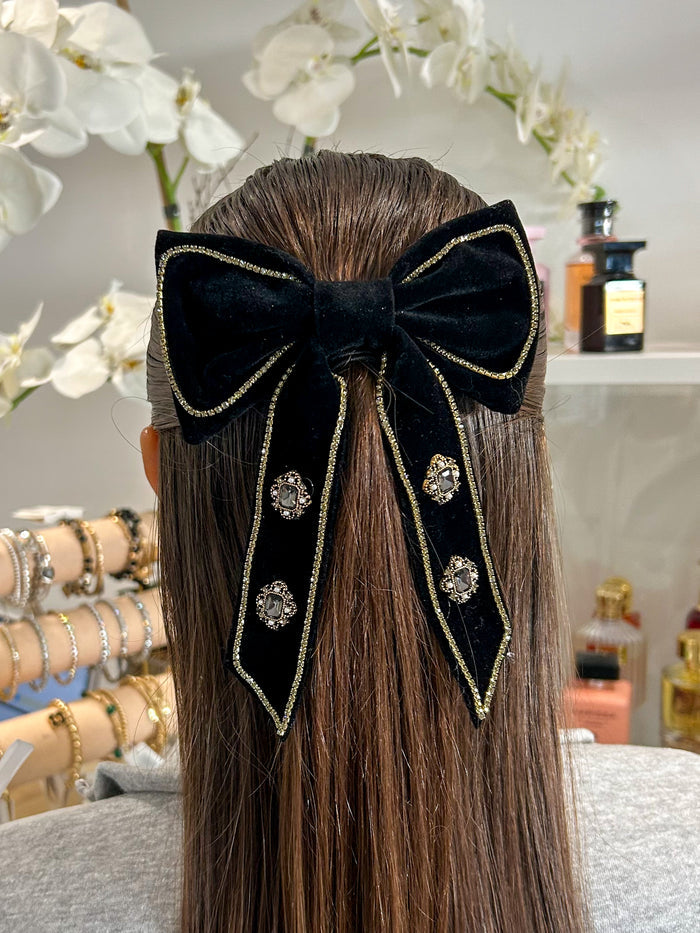 Velvet Bow Hair Clip (2 Colours)