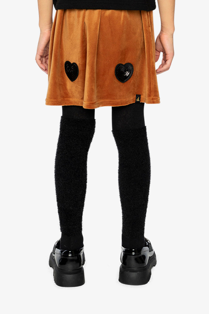 Lookbook: child wearing the Deux par Deux brown velvet skirt, third image
