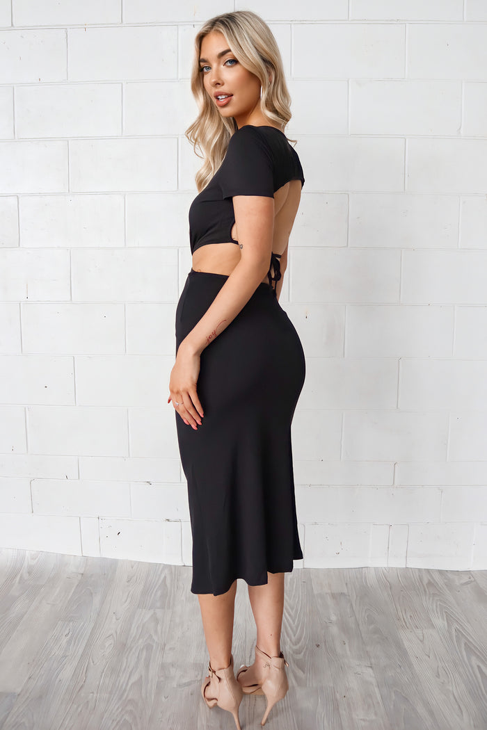 Viridian Dress - Black - Runway Goddess