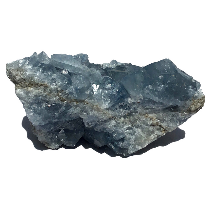 Vivid Sky Blue Celestite Mineral Geode - 4" - Gift packaged - #C78