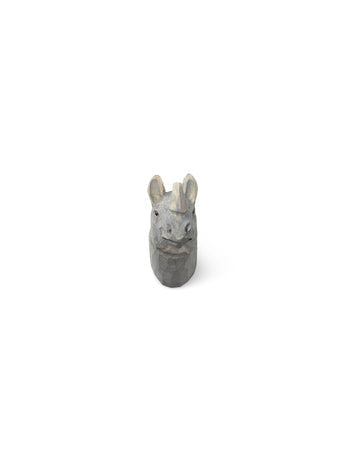 Wall Hook - Hand Carved - Rhino