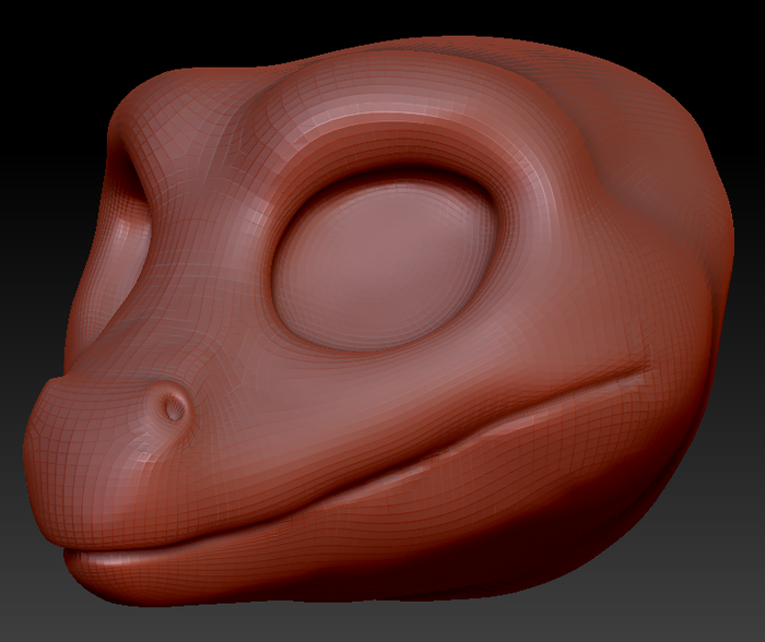 Western Kemono Anole Lizard Head Base