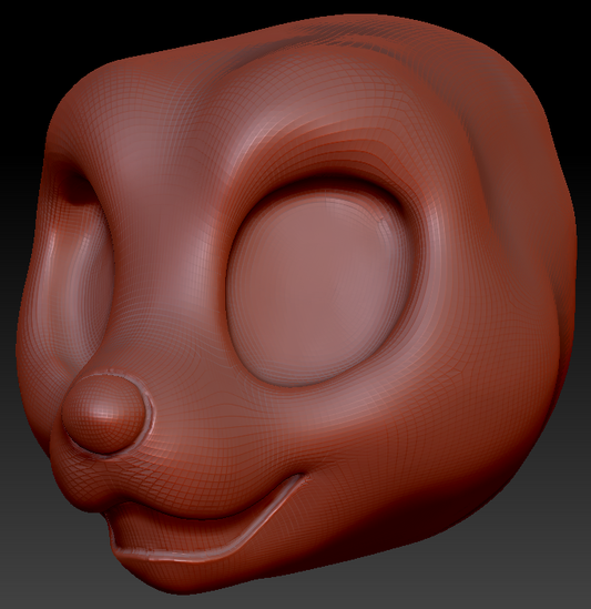 Western Kemono Canine Static Jaw Head Base Variant 1