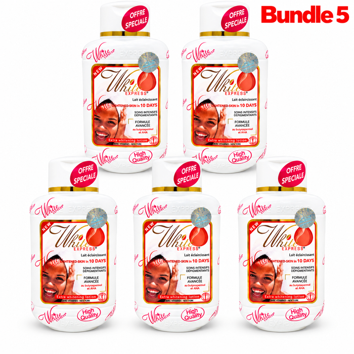 White Express Extra Lotion 10 Days in branded packaging, moisturizing body lotion formulated to hydrate, soften, and help improve the appearance of uneven skin tone for smoother, brighter, and more radiant-looking skin.